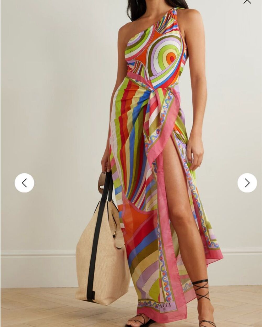 Pucci One-Shoulder Swimsuit One Piece